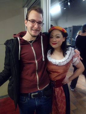 "Me and Robin at "Kiss Me, Kate" after the last performance"